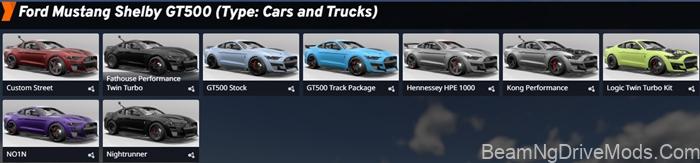 BeamNG Ford Mustang Shelby GT500 7
