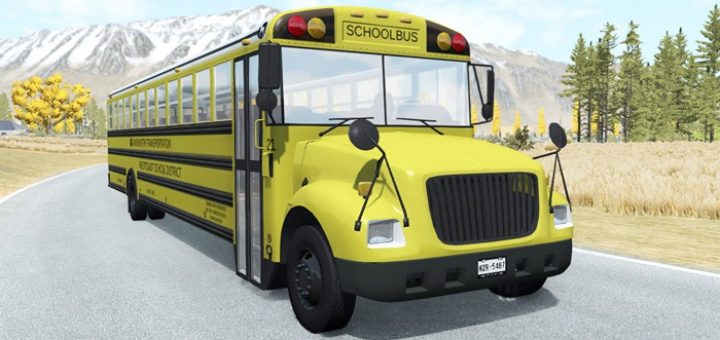 Beamng Drive - Blue Bird Conventional Bus Mod - BeamNG Drive Mods Download