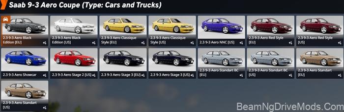 BeamNG Saab 9-3 Aero Coupe 1999 7