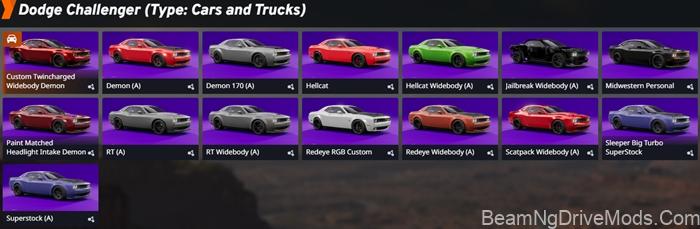 BeamNG Dodge Challanger 6