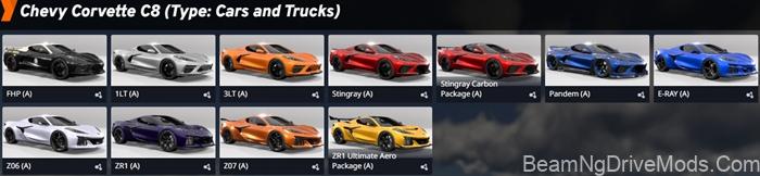 BeamNG Chevrolet Corvette C8 7