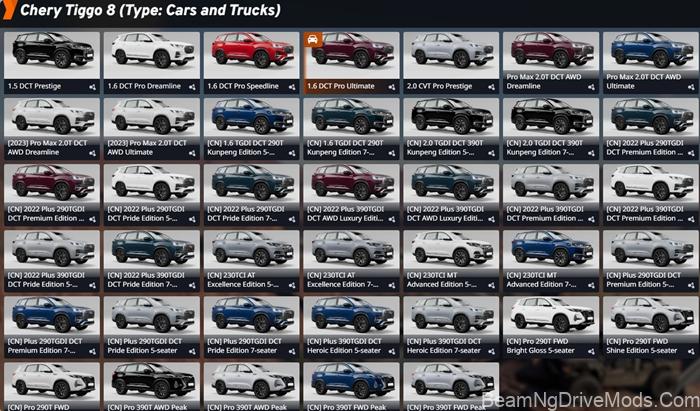 BeamNG Chery Tiggo 8 Pro 7