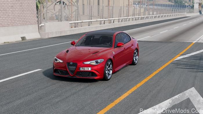 Mod Alpha Romeu BeamNG - Alfa Romeo Giulia V2.7 - BeamNG Drive Mods Download