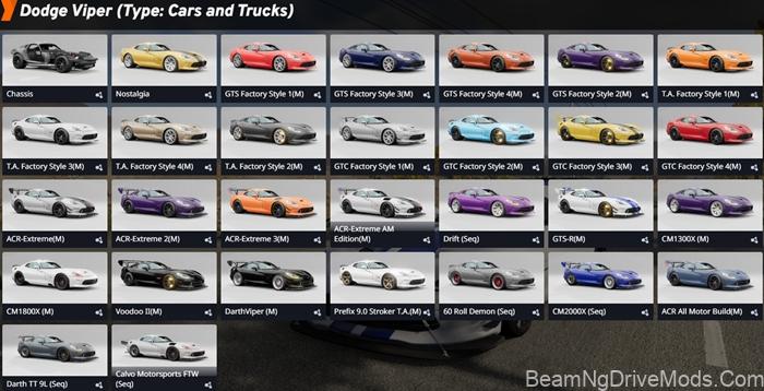 BeamNG Dodge Viper V 7