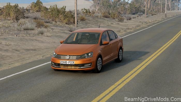 BeamNG Volkswagen Polo Sedan (Typ 6C) 2015 (0.38)