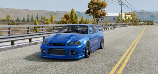 BeamNG Nissan Skyline GTR R34 (0.38)