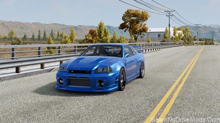 BeamNG Nissan Skyline GTR R34 (0.38)