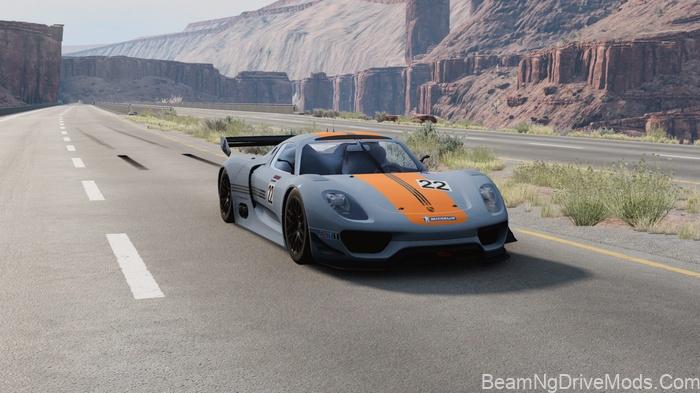 BeamNG 2011 Porsche 918 RSR Concept