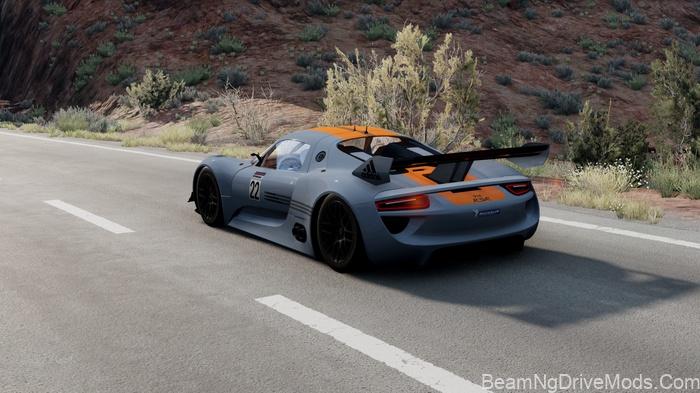 BeamNG 2011 Porsche 918 RSR Concept 3