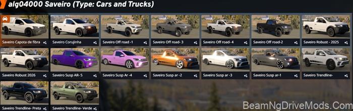 BeamNG Volkswagen Saveiro G8 AR5 Pickup 5