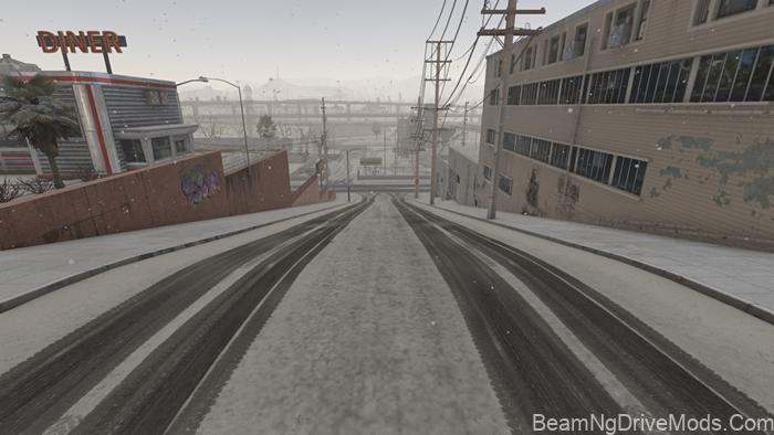 BeamNG Winter West Coast, USA Map (0.39) 2