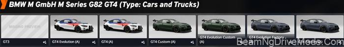 BeamNG BMW M4 G82 GT4 + Evo 7