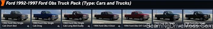 BeamNG Ford Obs 1992-1997 Pack 5