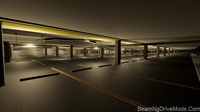 BeamNG Indoor Parking Lot Map 2