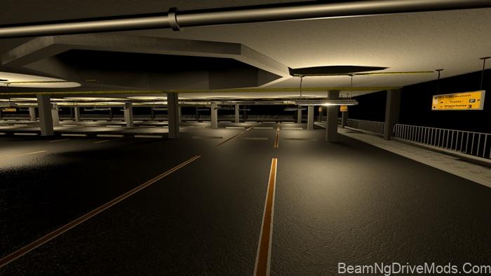 BeamNG Indoor Parking Lot Map 3