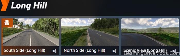 BeamNG Long Hill Map 7