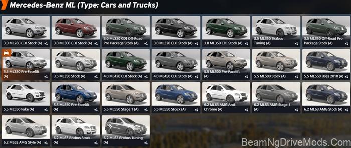 BeamNG Mercedes-Benz ML-Class W164 7