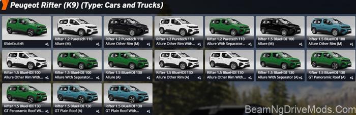BeamNG Peugeot Rifter (K9) 6