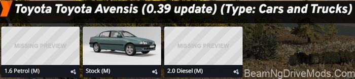 BeamNG Toyota Avensis (T22) 5