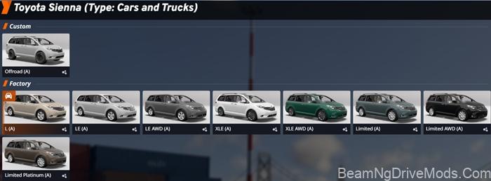 BeamNG Toyota Sienna (2011-2017) 7