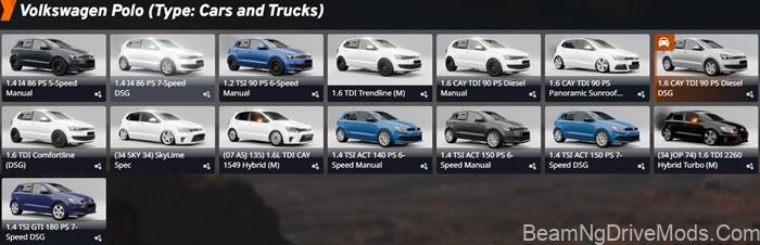 BeamNG Volkswagen Polo MK5 6R/6C 8